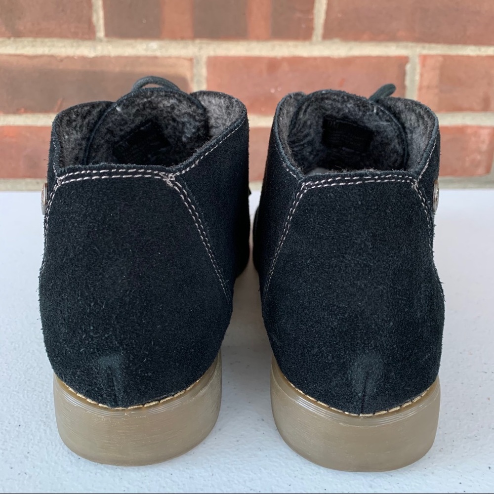 Eddie Bauer Valerie black suede lace up ankle boot - Picture 6 of 9